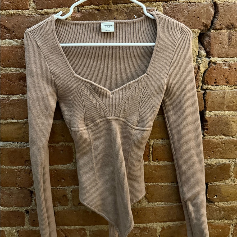 Tan Abercrombie Bodysuit